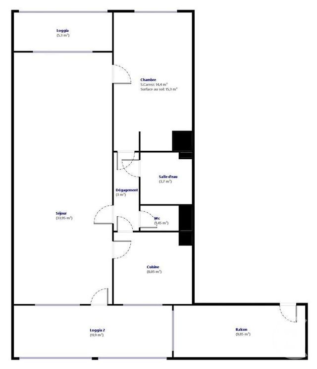 Appartement F2 &agrave; vendre - 2 pi&egrave;ces - 82 m2 - Villefranche Sur Mer - 06 - PROVENCE-ALPES-COTE-D-AZUR