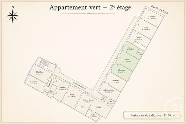 Appartement F2 &agrave; vendre - 2 pi&egrave;ces - 32,24 m2 - Beaulieu Sur Mer - 06 - PROVENCE-ALPES-COTE-D-AZUR