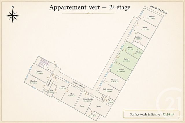Appartement F2 &agrave; vendre - 2 pi&egrave;ces - 32,24 m2 - Beaulieu Sur Mer - 06 - PROVENCE-ALPES-COTE-D-AZUR