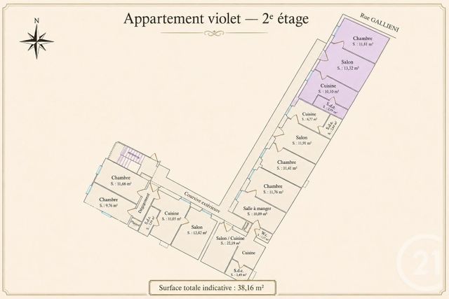 Appartement F2 &agrave; vendre - 2 pi&egrave;ces - 38,16 m2 - Beaulieu Sur Mer - 06 - PROVENCE-ALPES-COTE-D-AZUR