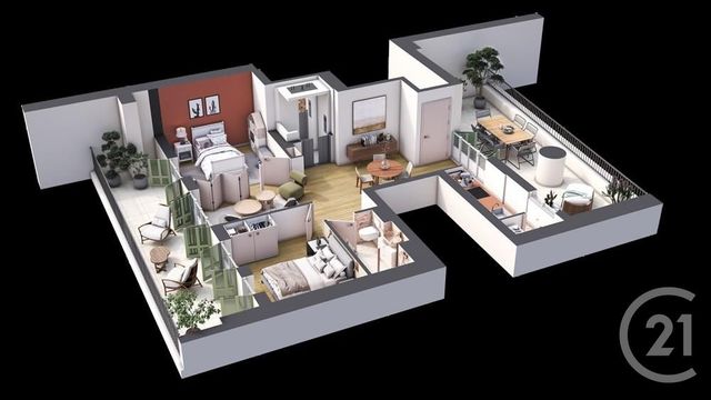 Appartement F2 à vendre - 3 pièces - 52,20 m2 - Nice - 06 - PROVENCE-ALPES-COTE-D-AZUR