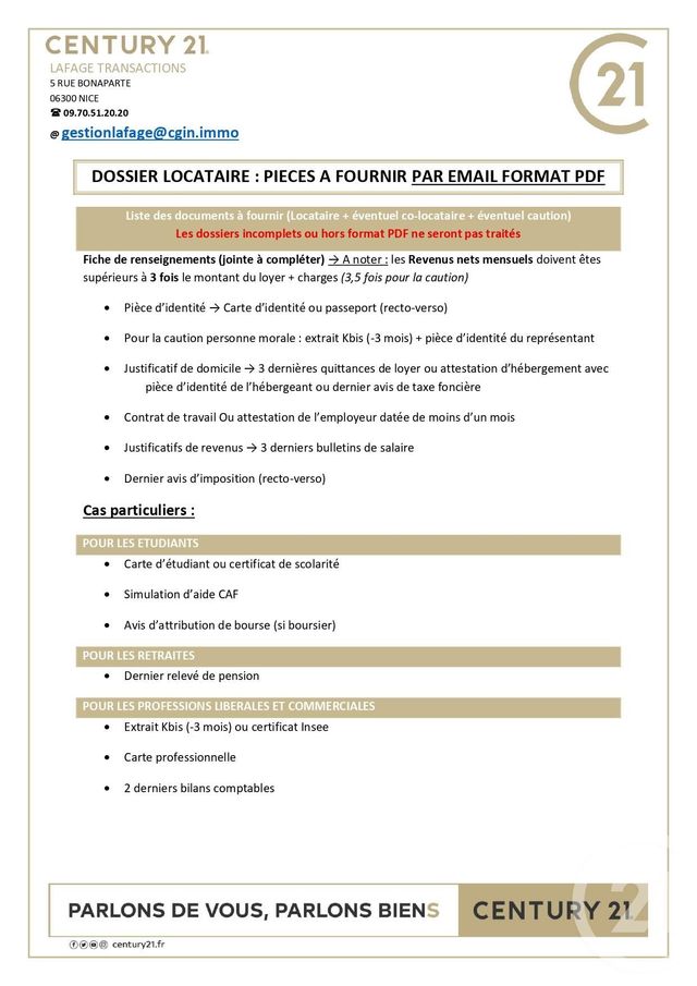 Appartement F3 à louer - 3 pièces - 47,30 m2 - Nice - 06 - PROVENCE-ALPES-COTE-D-AZUR