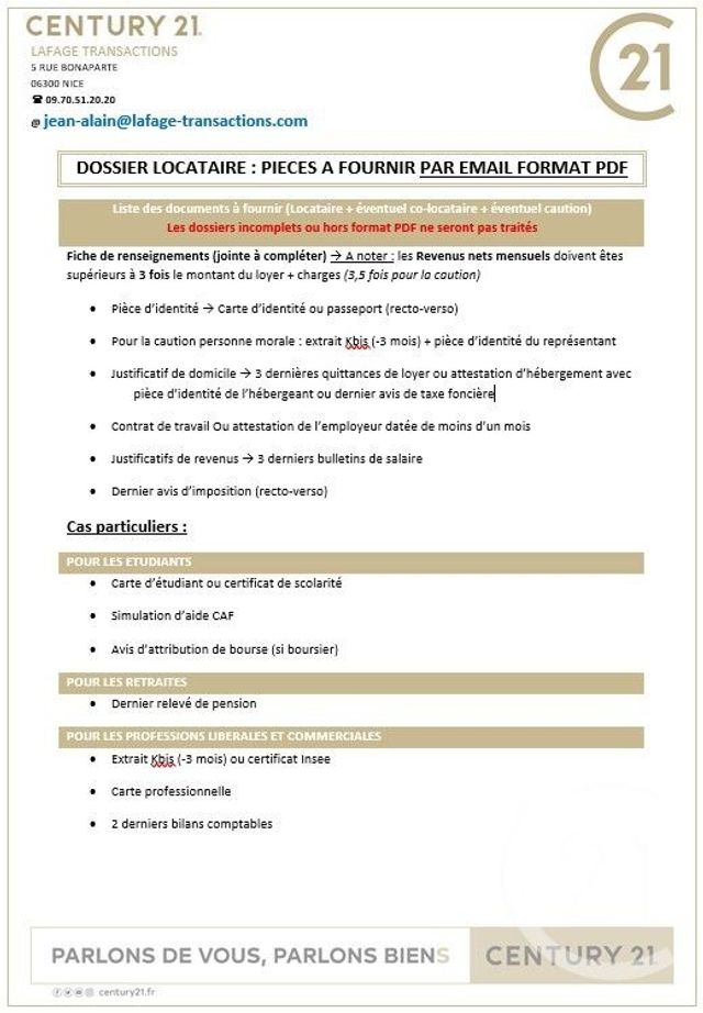 Appartement F3 &agrave; louer - 3 pi&egrave;ces - 58,50 m2 - Nice - 06 - PROVENCE-ALPES-COTE-D-AZUR