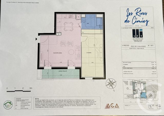Appartement F2 à louer NICE